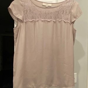 Ann Taylor Loft Womens Large Top with Lace